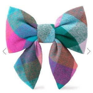 NWOT The Foggy Dog Color Pop Flannel Plaid Lady Bow size small